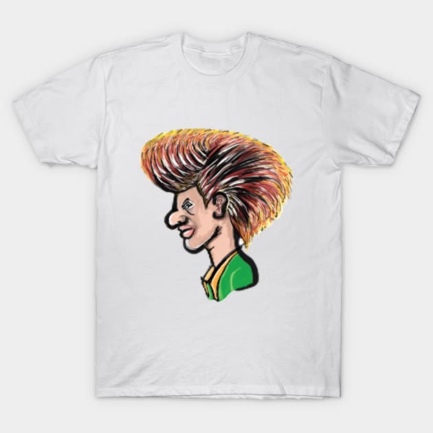 face caricature cartoon portrait T-Shirt by Creative Crawlers